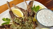 Greek Lamb Chops with Mint Yogurt Sauce