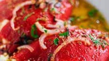 Greek Oven-Baked Feta Stuffed Peppers