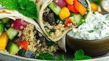 Greek Veggie Wraps with Tzatziki