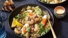 Green tikka prawn kedgeree