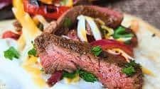 Grilled Bison Skirt Steak Fajitas
