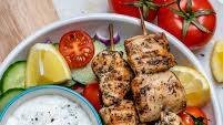 Grilled Chicken Skewers + Homemade Tzatziki