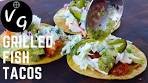 Grilled Fish Tacos with a Creamy Cilantro Lime Slaw - Weber ...