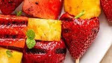 Grilled Fruit Kabobs with Sweet & Spicy Glaze