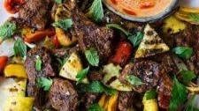 Grilled Lamb Chops with Harissa Yogurt Sauce