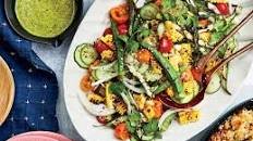 Grilled Okra, Corn, and Tomato Salad