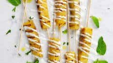 Grilled Pineapple with Coconut Rum Sauce