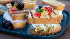 Grilled Pound Cake Ice Cream Sandwiches