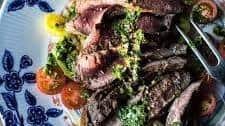 Grilled Skirt Steak with Chimichurri.