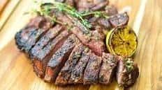 Grilled T-Bone Steak with Garlic Herb Butter