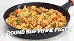 GROUND BEEF PENNE PASTA with ZUCCHINI & TOMATO ...