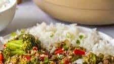 Ground Bison Stir-Fry with Broccoli