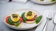 Hard Boiled Egg Caprese Salad