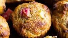 Healthy Rhubarb Muffins