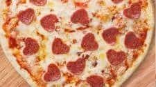 Heart Shaped Pizza for Valentine's Day