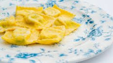 Herb and ricotta ravioli