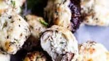 Herbed Goat Cheese Stuffed Mushrooms.