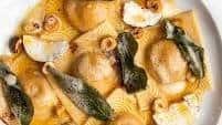 Homemade Butternut Ravioli with Brown Butter