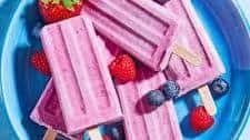 Homemade Popsicles with Yogurt, Berries, and Honey