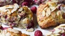 Homemade Raspberry Almond Scones