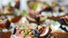 Honey Balsamic Fig and Burrata Crostini