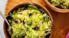 Honey Mustard Brussels Sprout Slaw