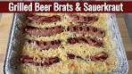 How to make Grilled Bratwurst and Sauerkraut | Beer Brats ...