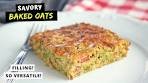 I made baked oats for DINNER (savory version) HEALTHY ...