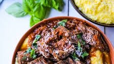 Italian Braised Beef Ragu with Parmesan Polenta