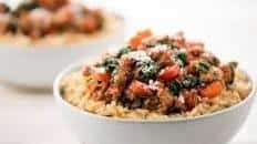 Italian Sausage and Pepper Risotto with Spinach and Parmesan $7.49 per serving