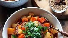 Lagman Recipe - Uzbek Beef Noodle Soup with Vegetables