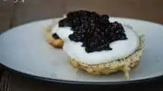 Lavender and Earl Grey Scones with Mock Devonshire Cream and Blueberry Preserves