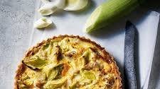 Leek and smoked haddock tart