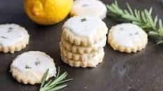 Lemon Rosemary Shortbread Cookies