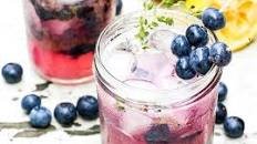 Lemon, Thyme and Blueberry Vodka Fizz