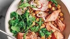 Lemony Salmon and Spiced Chickpeas