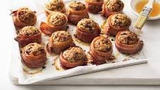 Maple-glazed bacon stuffing balls