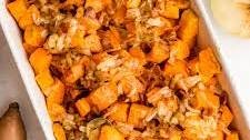 Maple Glazed Sweet Potatoes with Bacon