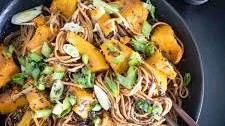 Maple Roasted Kabocha Squash with Soba Noodles