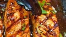 Maple & Soy Glazed Grilled Salmon