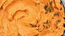 Mashed Sweet Potatoes with Garlic and Thyme