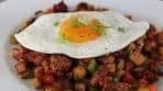 Mexican Chorizo Breakfast Hash With Potatoes And Fried Egg ...