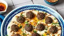 Middle Eastern Kofta Meatballs with Hummus