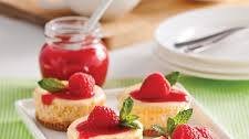 Mini-cheesecakes aux framboises