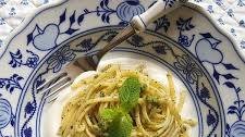 Mint Pesto with Pasta and Ricotta Cream