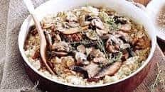 Mixed mushroom and thyme risotto