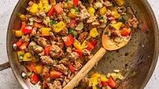 Mom's Ground Turkey and Peppers