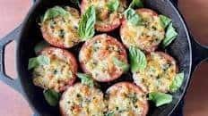 Mozzarella and Basil Stuffed Tomatoes