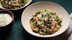 Mushroom and Asparagus Risotto Recipe