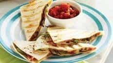 Mushroom, Pepper & Salami Quesadillas